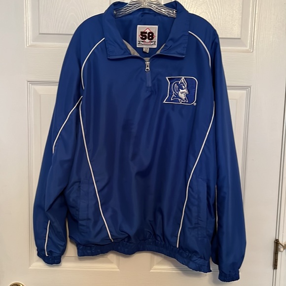 BLUE DUKE JACKET by 58 SPORTS SIZE XL GRAY FLANNEL LINING LONG SLEEVES W/POCKETS - Picture 2 of 9